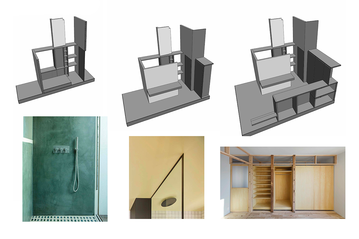 Plan de coupe d'une extension de maison, travail de l'architecte en Roussillon.